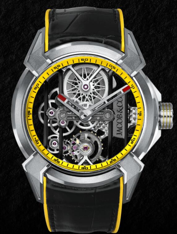 Jacob & Co. EPIC X TITANIUM (YELLOW NEORALITHE INNER RING) Watch Replica EX110.20.AF.AI.ABARA Jacob and Co Watch Price